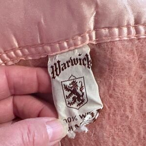 Warwick Pink Wool Blanket - Vintage